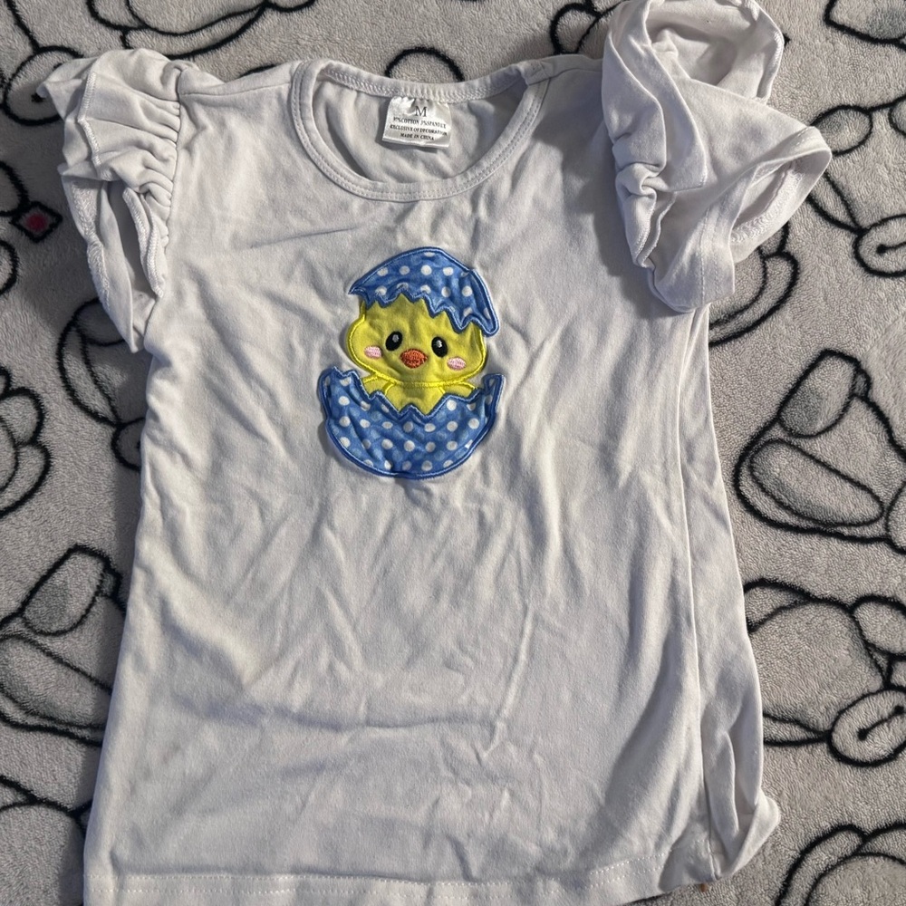 White Kids Shirt with Chick Design